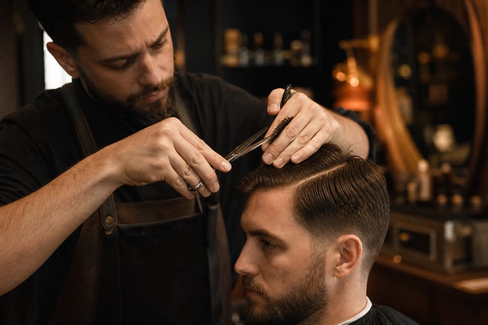 Corte clásico realizado con tijera